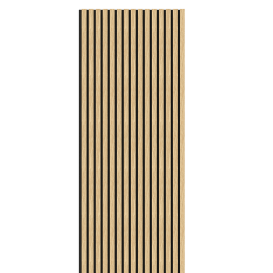 Oak Acoustic Wood Wall Panel Thin Slat Series 1 - 240/300x60cm - Tuda Grass
