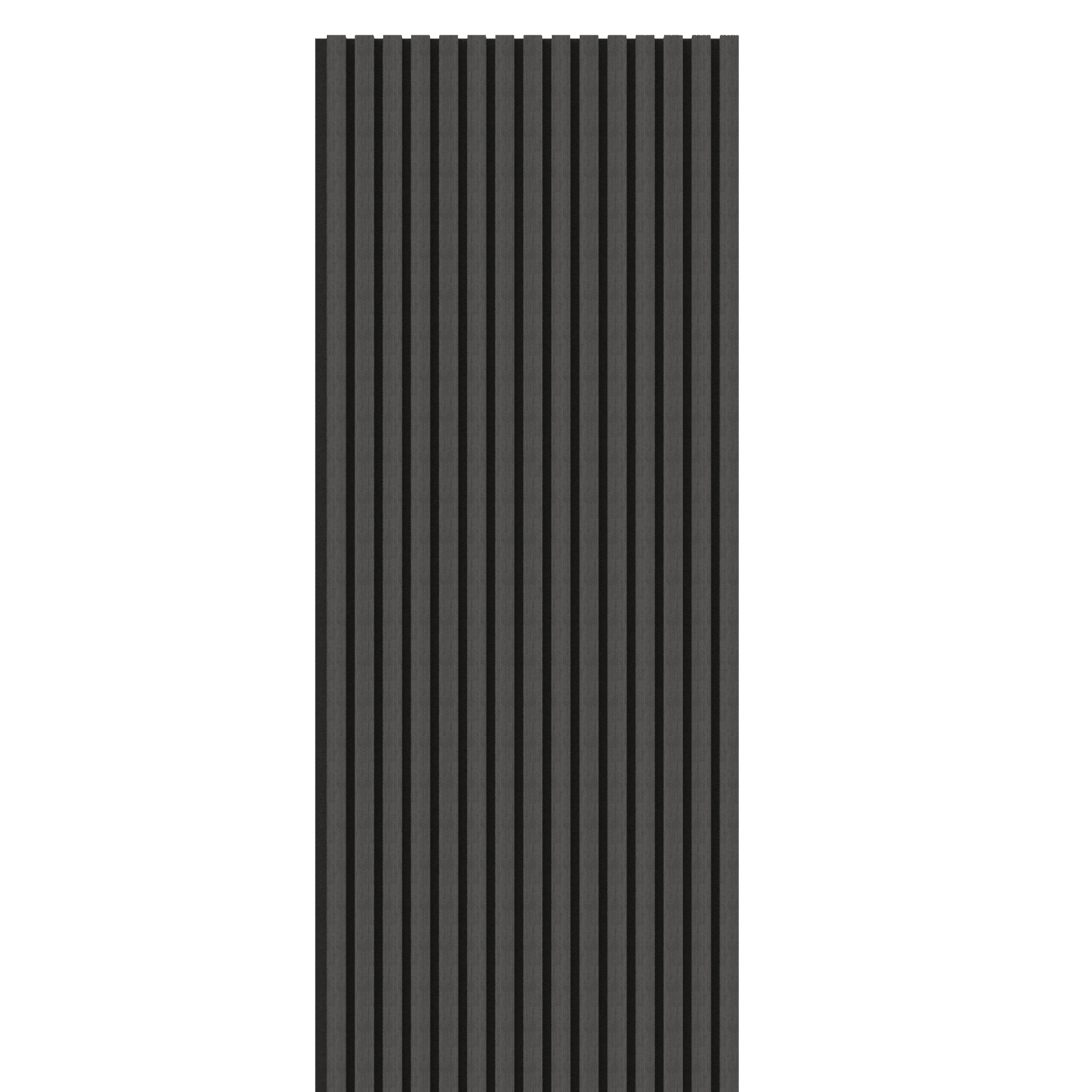 Black Acoustic Wood Wall Panel Thin Slat Series 1 - 240/300x60cm - Tuda Grass