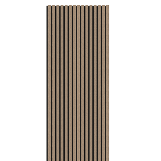 Walnut Acoustic Wood Wall Panel Thin Slat Series 1 - 240/300x60cm - Tuda Grass