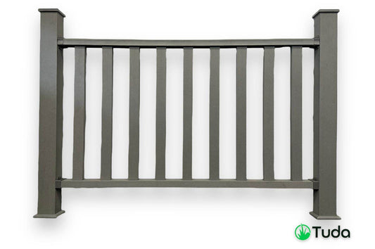 Grey Composite 1.5m Balustrade Kit - Tuda Grass