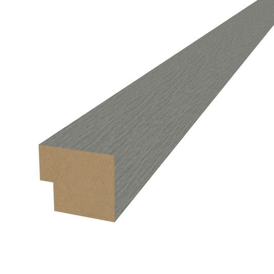 Grey Acoustic Wood Wall Panel End Bar Piece Trim Series 1 - 240cm - Tuda Grass