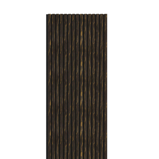 Grey with Gold Line Acoustic Wood Wall Panel Series 1 Sample - Tuda Grass