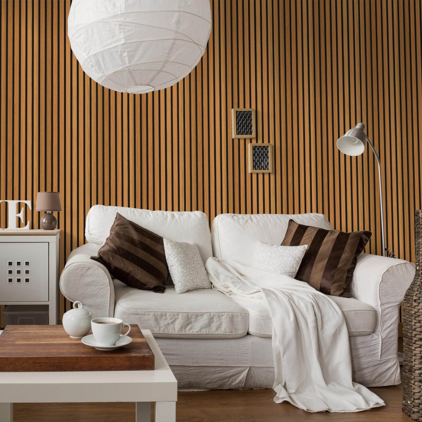 Maple Vintage Acoustic Wood Wall Panel Thin Slat Series 1 - 240x60cm - Tuda Grass