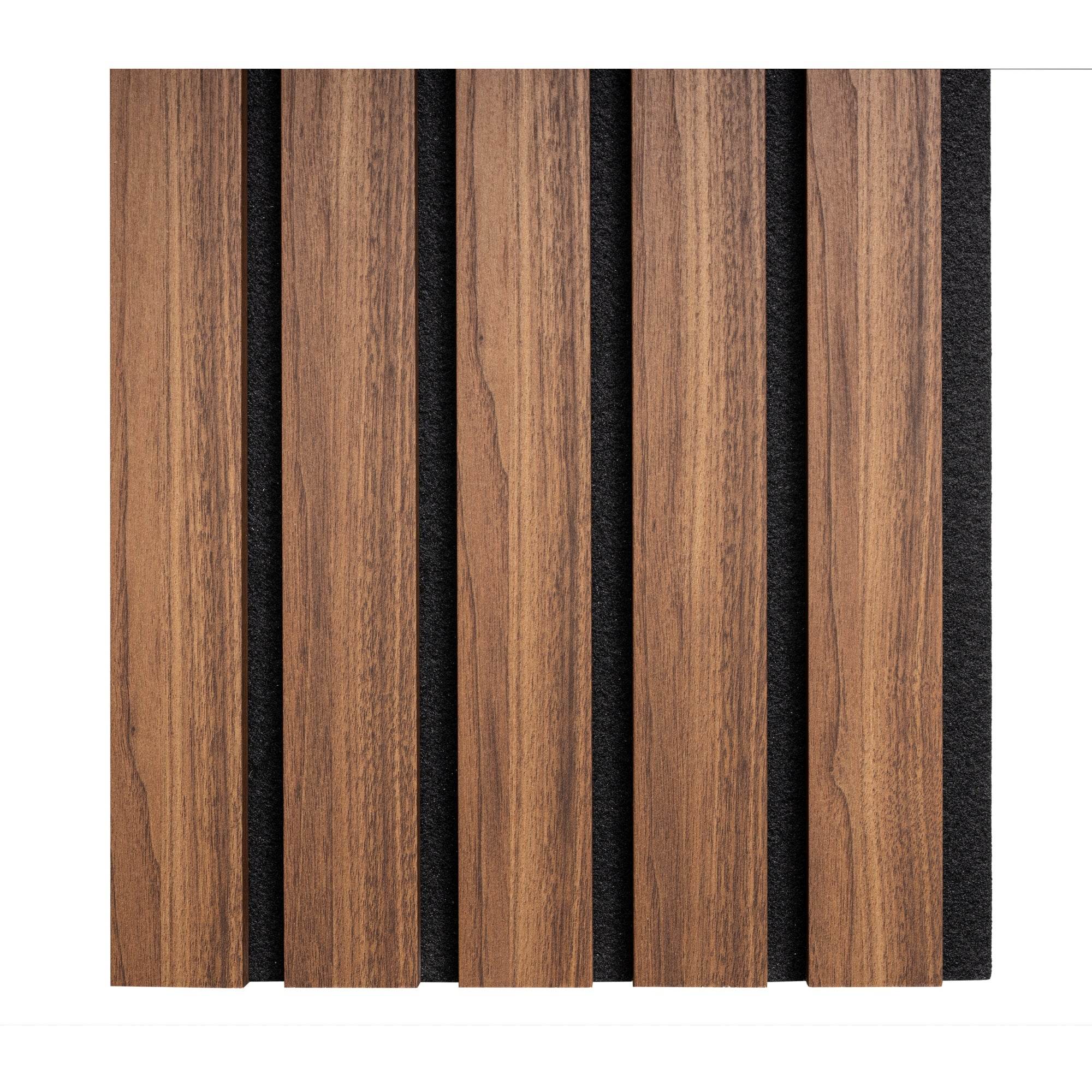 Walnut Premium Acoustic Wood Veneer Wall Panel Sample | Tuda Grass