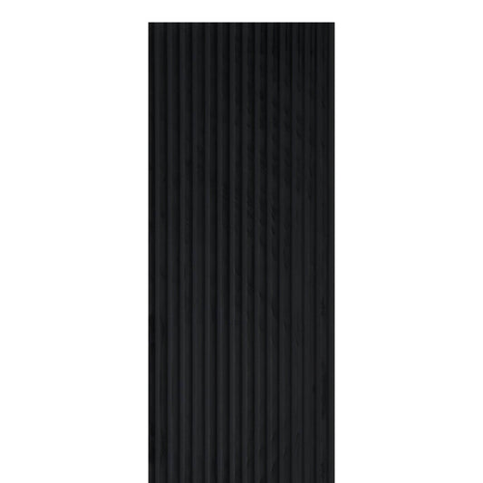 Black Velour Acoustic Panel Curved Slat Sample - Tuda Grass