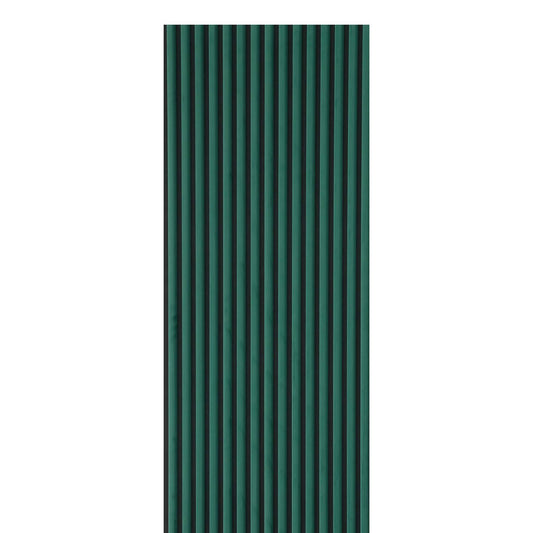 Green Velour Acoustic Panel Curved Slat - 240x60cm - Tuda Grass