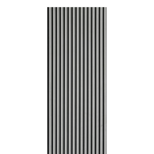 Grey Velour Acoustic Panel Curved Slat Sample - Tuda Grass