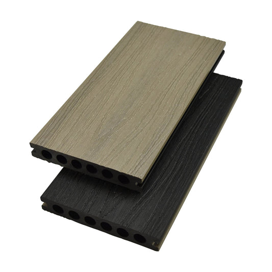 Co-Extrusion Duo Composite Decking Board 3.66m - Antique/Charcoal - Tuda Grass