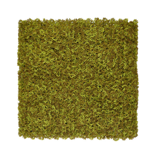 Moss/Olive Green Artificial Moss Living Wall Panel - 100x100cm - Tuda Grass