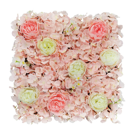 Artificial Flower Living Wall - Pink/Yellow - Tuda Grass