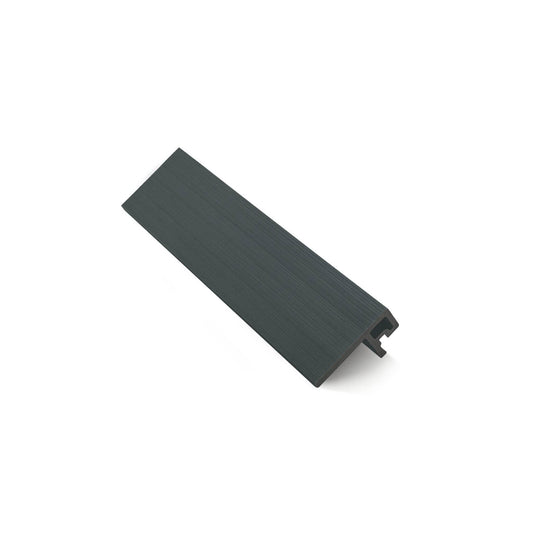 Anthracite Composite Slatted Cladding F Trim - Tuda Grass