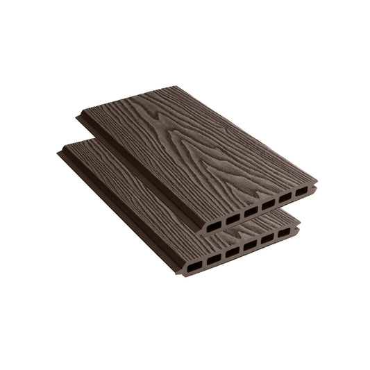 Composite Woodgrain Fencing Slat - Chocolate - Sample - Tuda Grass