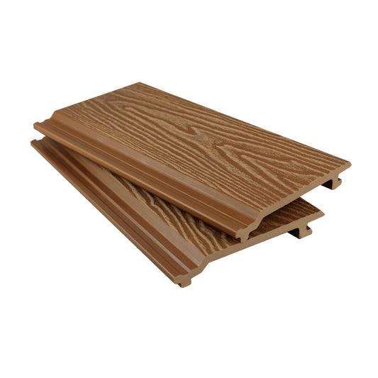 Composite Woodgrain Cladding Teak Sample - Tuda Grass