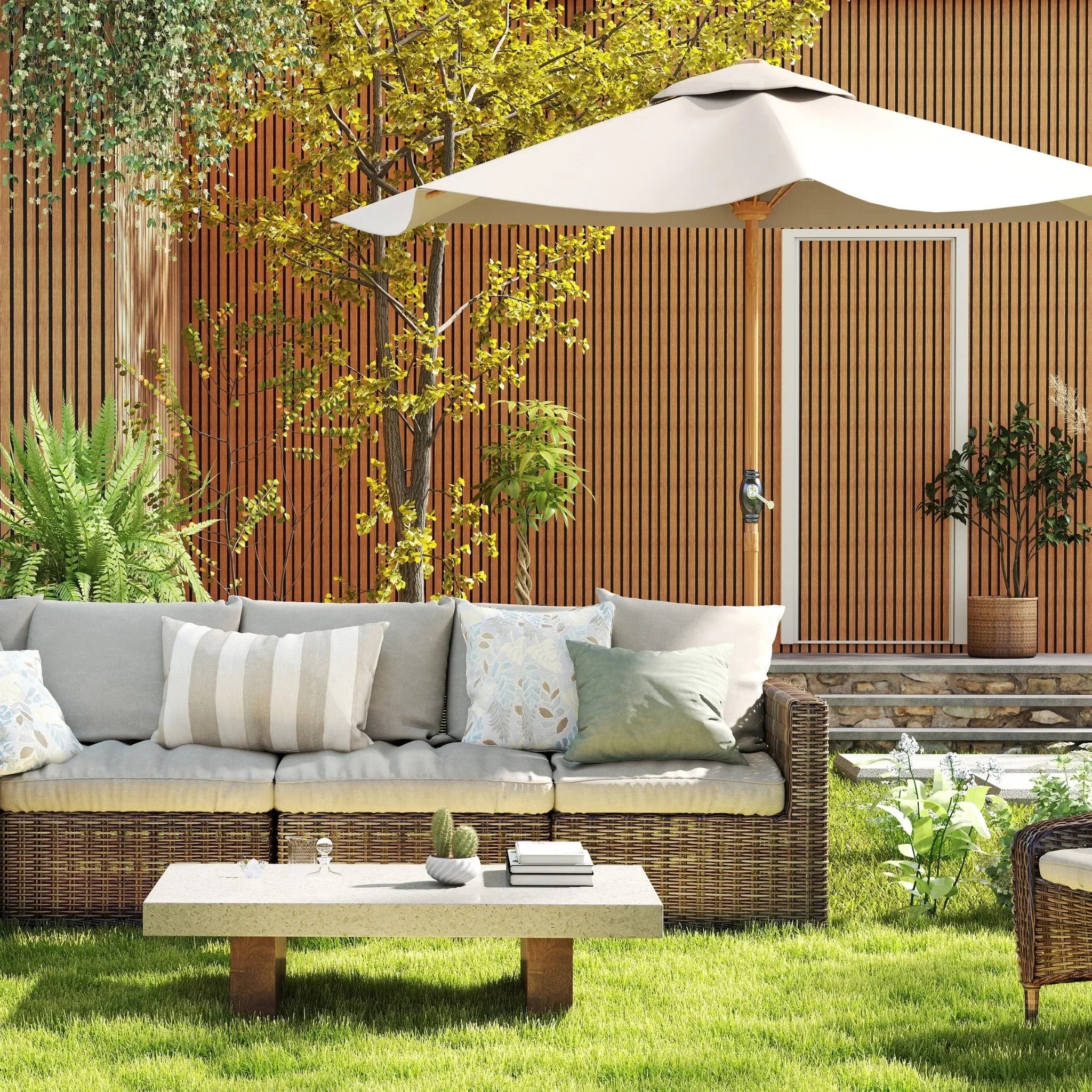 Cladding Grass Slatted Cladding Woodgrain Finish | Competitive Trade Prices – Tuda Grass