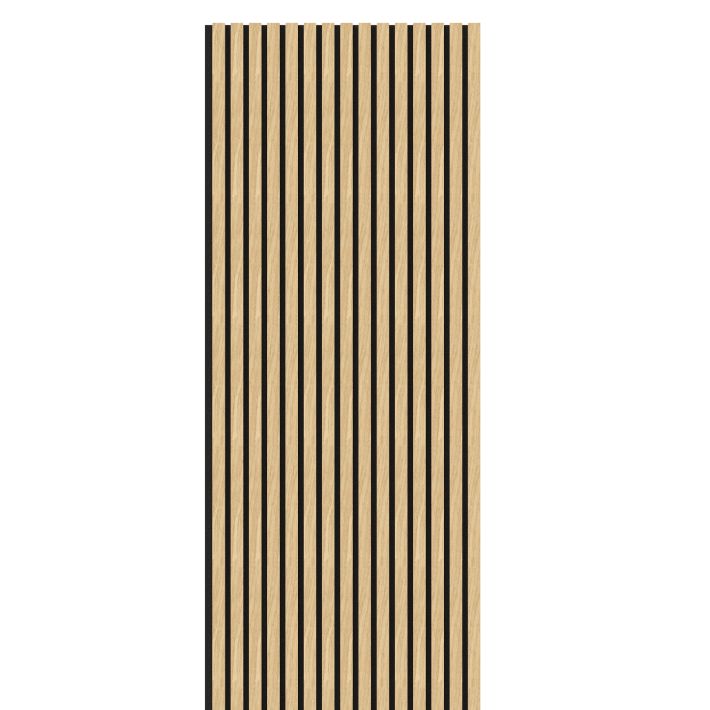 Oak Acoustic Wood Wall Panel Thin Slat Series 1 - 240/300x60cm - Tuda Grass