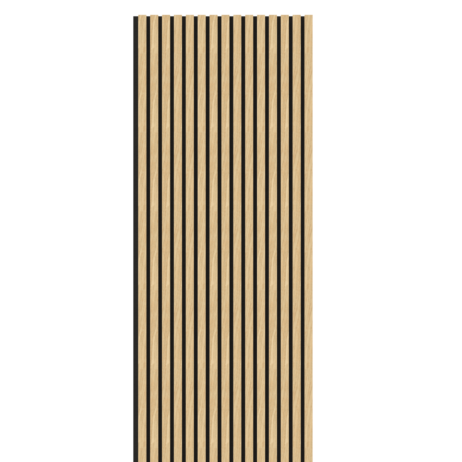 Oak Acoustic Wood Wall Panel Thin Slat Series 1 - 240/300x60cm - Tuda Grass
