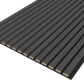 Black Acoustic Wood Wall Panel Thin Slat Series 1 - 240/300x60cm