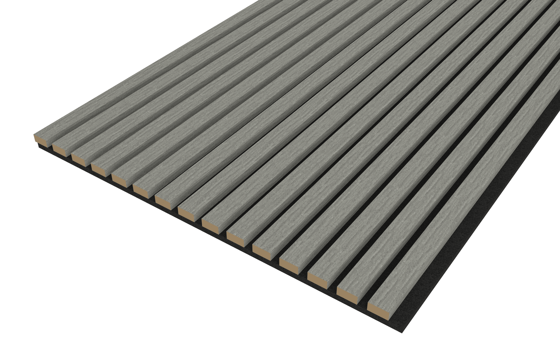 Grey Acoustic Wood Wall Panel Series 1 Sample - Tuda Grass