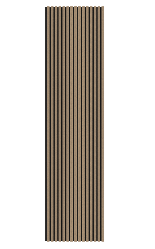 Smoked Oak Acoustic Wood Wall Panel Series 1 Sample - Tuda Grass