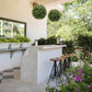 Eucalyptus with White Buds Artificial Topiary Balls - Tuda Grass