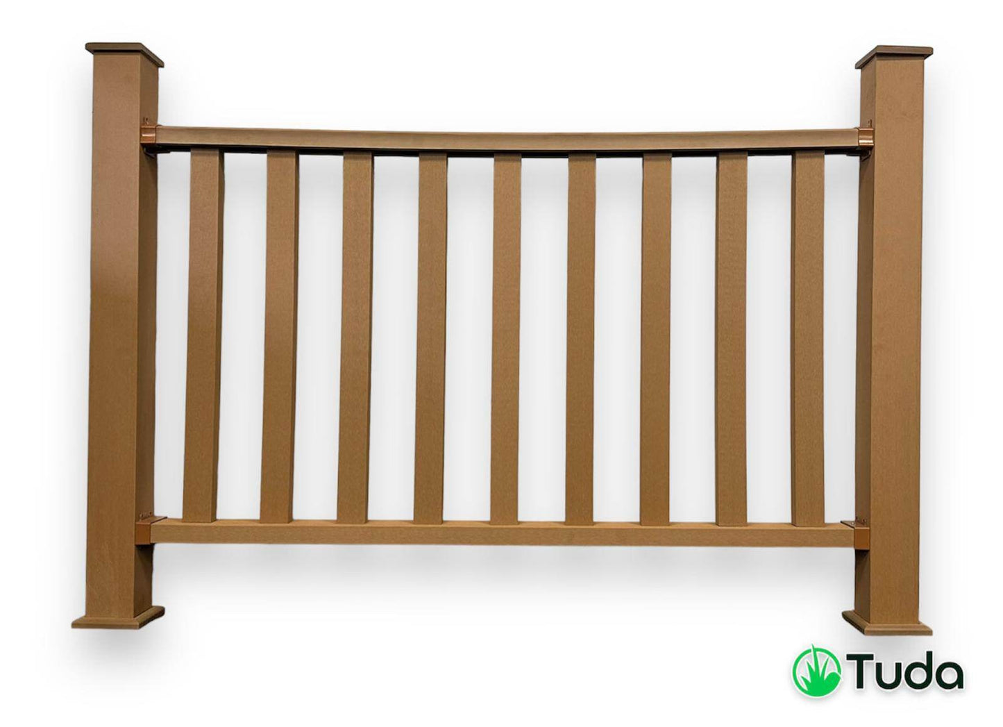 Teak Composite 1.5m Balustrade Kit - Tuda Grass