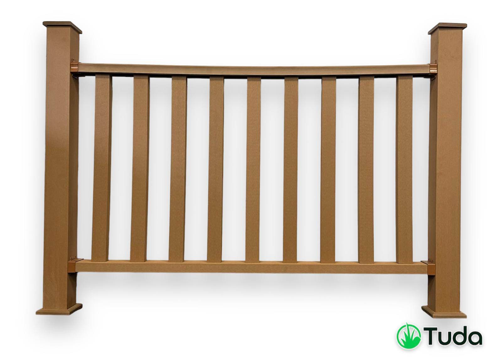 Teak Composite 1.5m Balustrade Kit - Tuda Grass