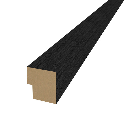 Black Acoustic Wood Wall Panel End Bar Piece Trim Series 1 - 240cm
