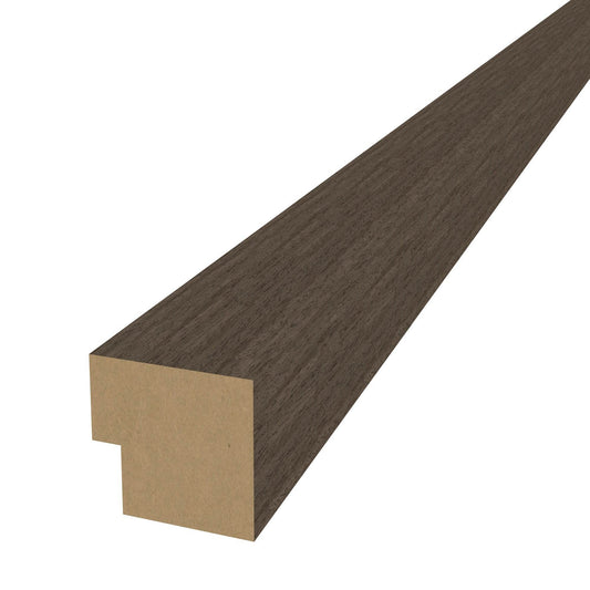 Smoked Oak Acoustic Wood Wall Panel End Bar Piece Trim Series 1 - 240cm - Tuda Grass