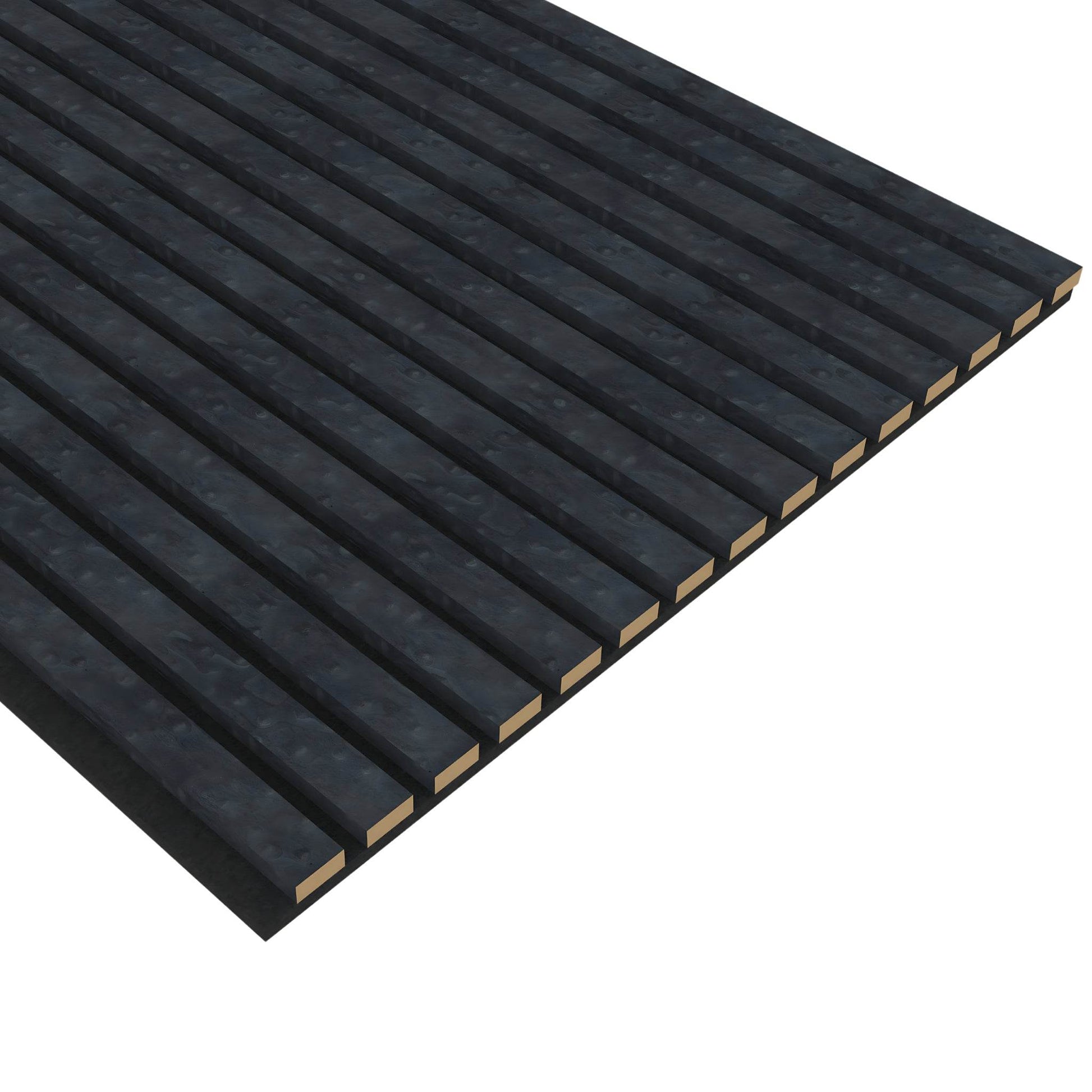 Blue Acoustic Wood Wall Panel Series 1 Sample - Tuda Grass