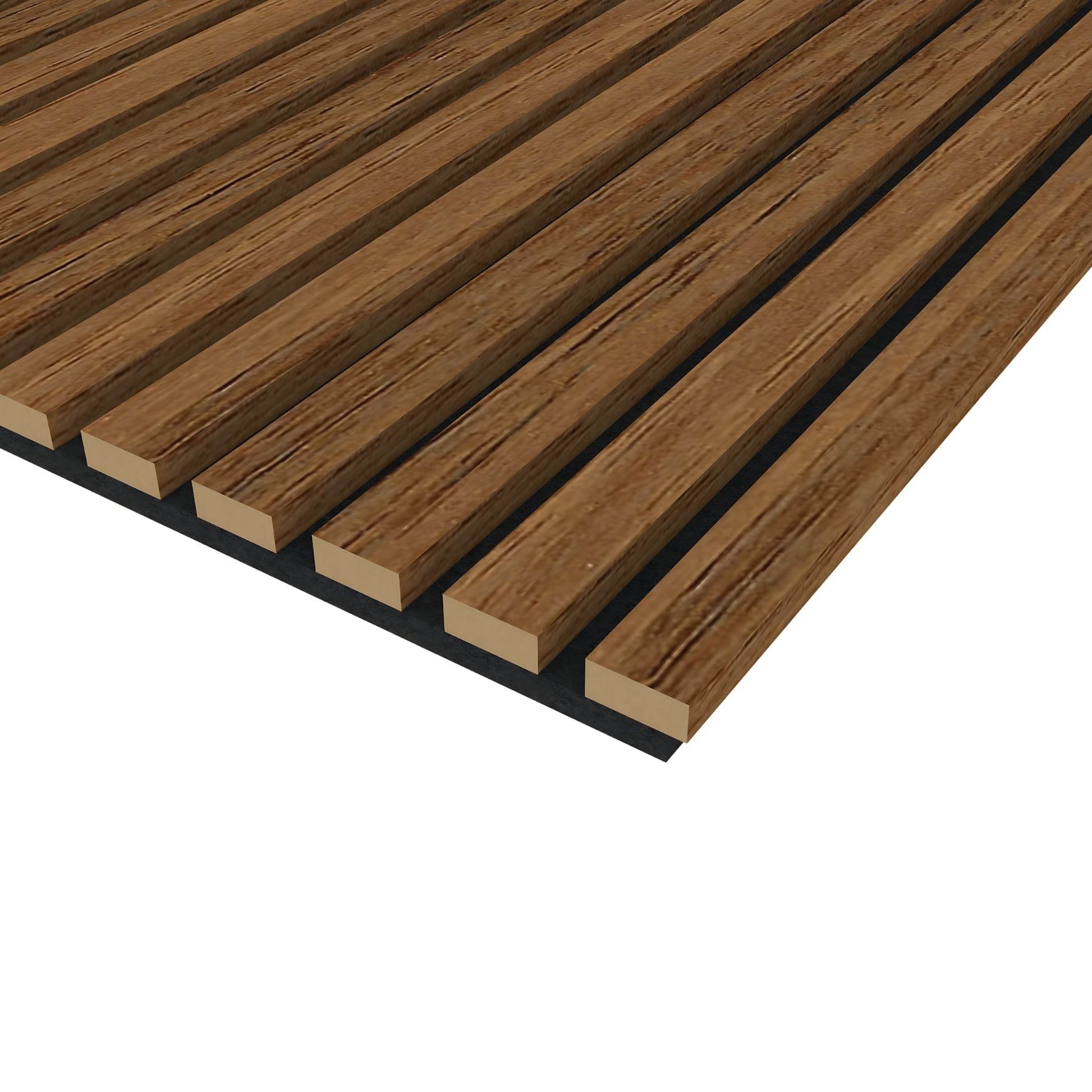 Chestnut Acoustic Wood Wall Panel Series 1 Sample - Tuda Grass