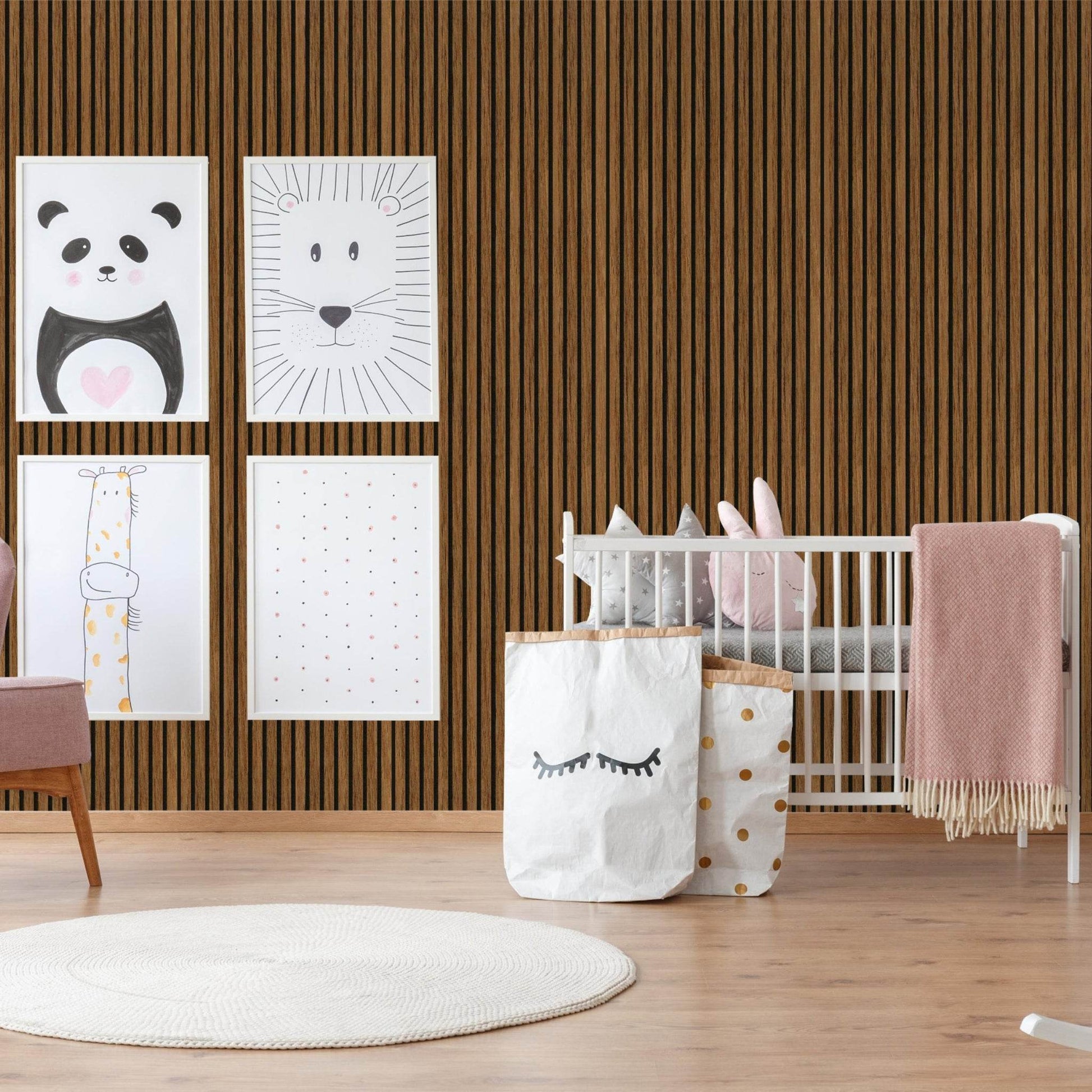 Chestnut Acoustic Wood Wall Panel Series 1 Sample - Tuda Grass