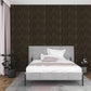 Grey with Gold Line Acoustic Wood Wall Panel Thin Slat Series 1 - 240x60cm - Tuda Grass