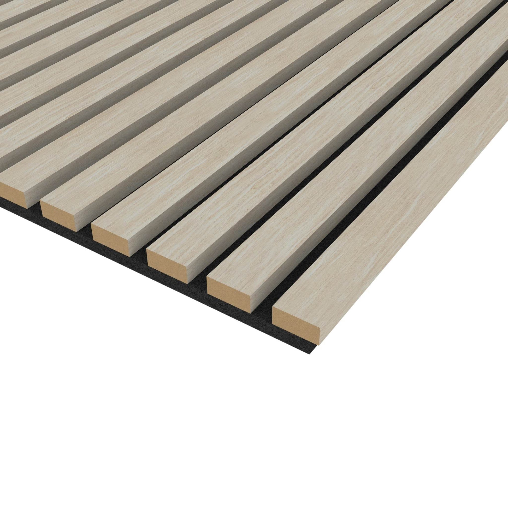 White Acoustic Wood Wall Panel Series 1 Sample - Tuda Grass