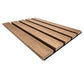 Dark Oak Premium Acoustic Wood Wall Panel Sample - Tuda Grass