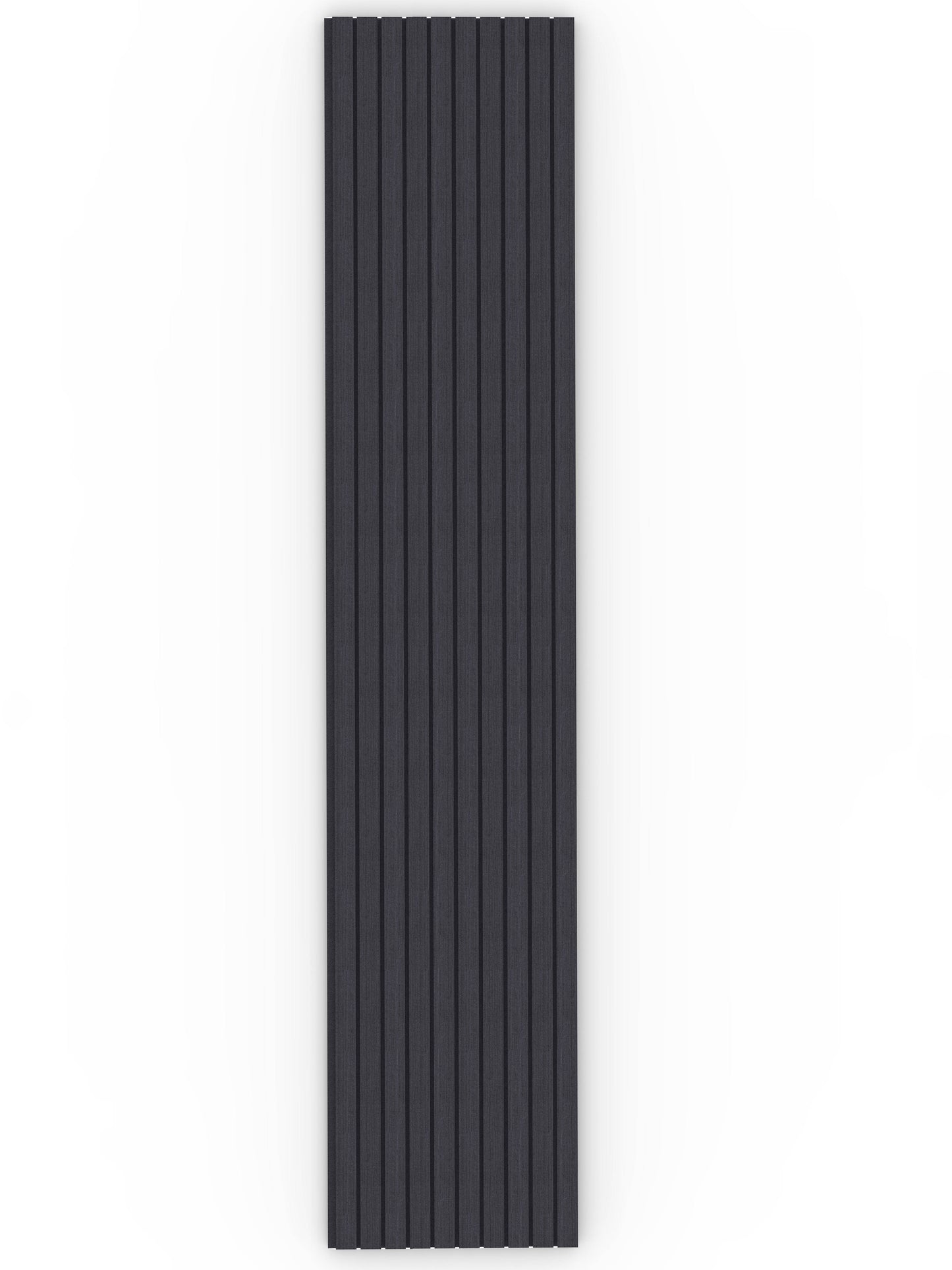 Black Acoustic Wood Wall Panel Wide Slat Series 2 - 240x60cm - Tuda Grass