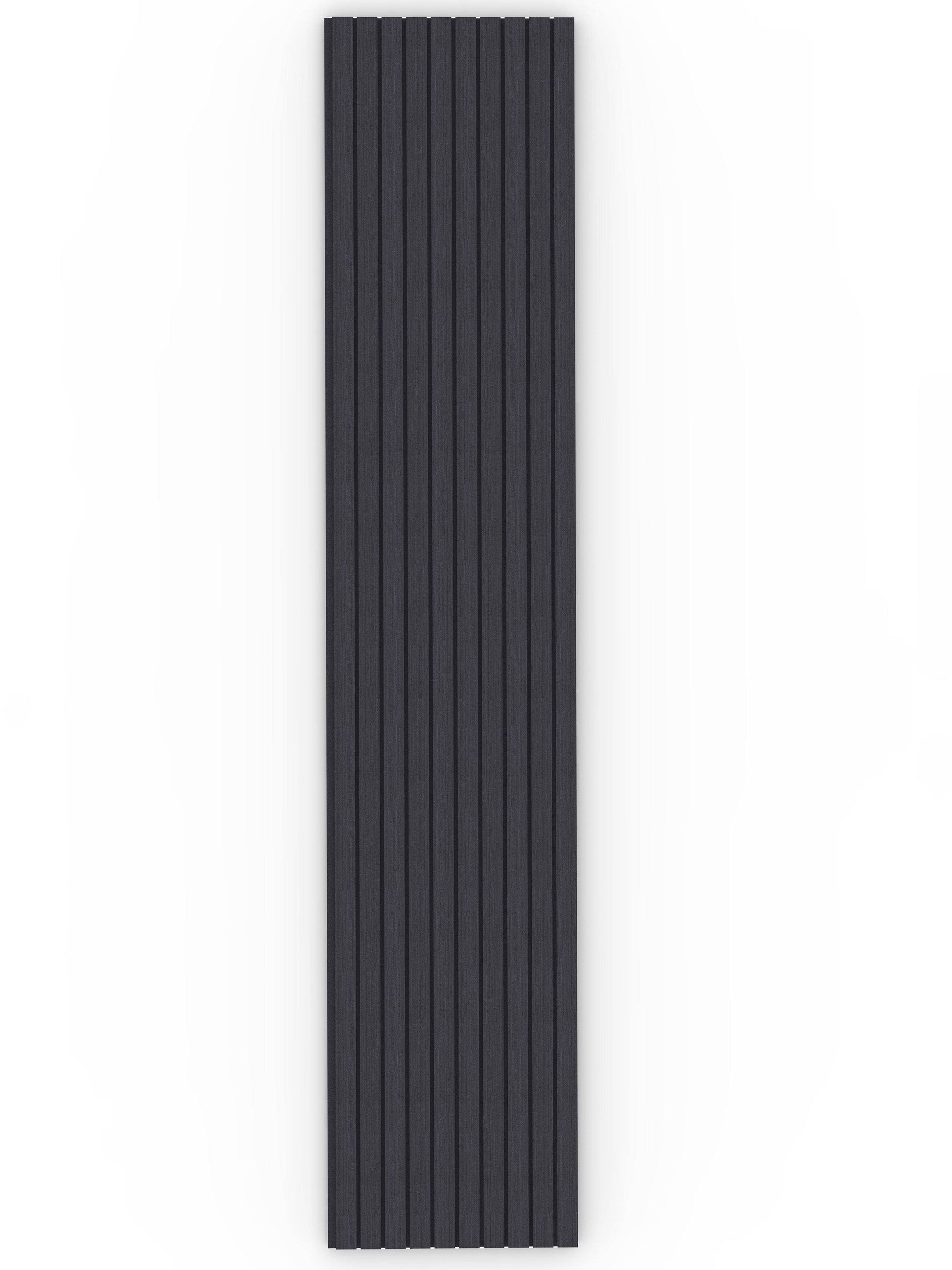 Black Acoustic Wood Wall Panel Wide Slat Series 2 - 240x60cm - Tuda Grass