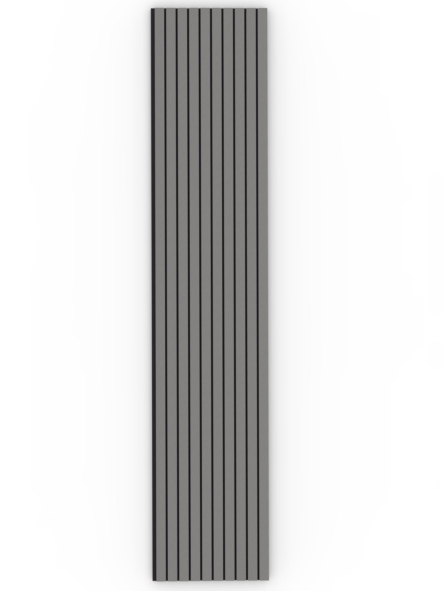 Grey Acoustic Wood Wall Panel Wide Slat Series 2 - 240x60cm