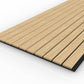 Oak Acoustic Wood Wall Panel Wide Slat Series 2 Sample - Tuda Grass
