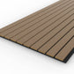Smoked Oak Acoustic Wood Wall Panel Wide Slat Series 2 Sample - Tuda Grass