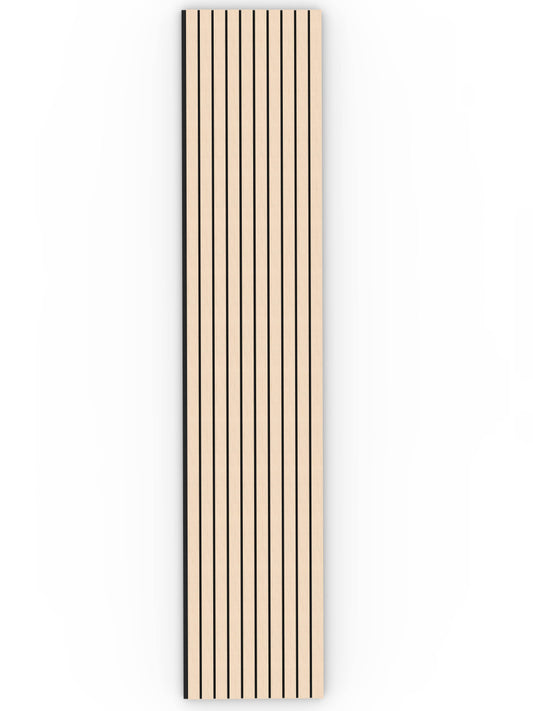 Washed Oak Acoustic Wood Wall Panel Wide Slat Series 2 Sample - Tuda Grass