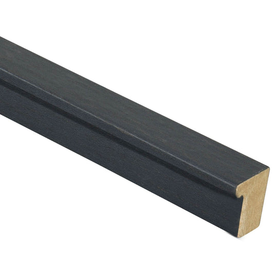 Rovere Black Premium Acoustic Wood Wall Panel End Bar Piece Trim - 260cm - Tuda Grass