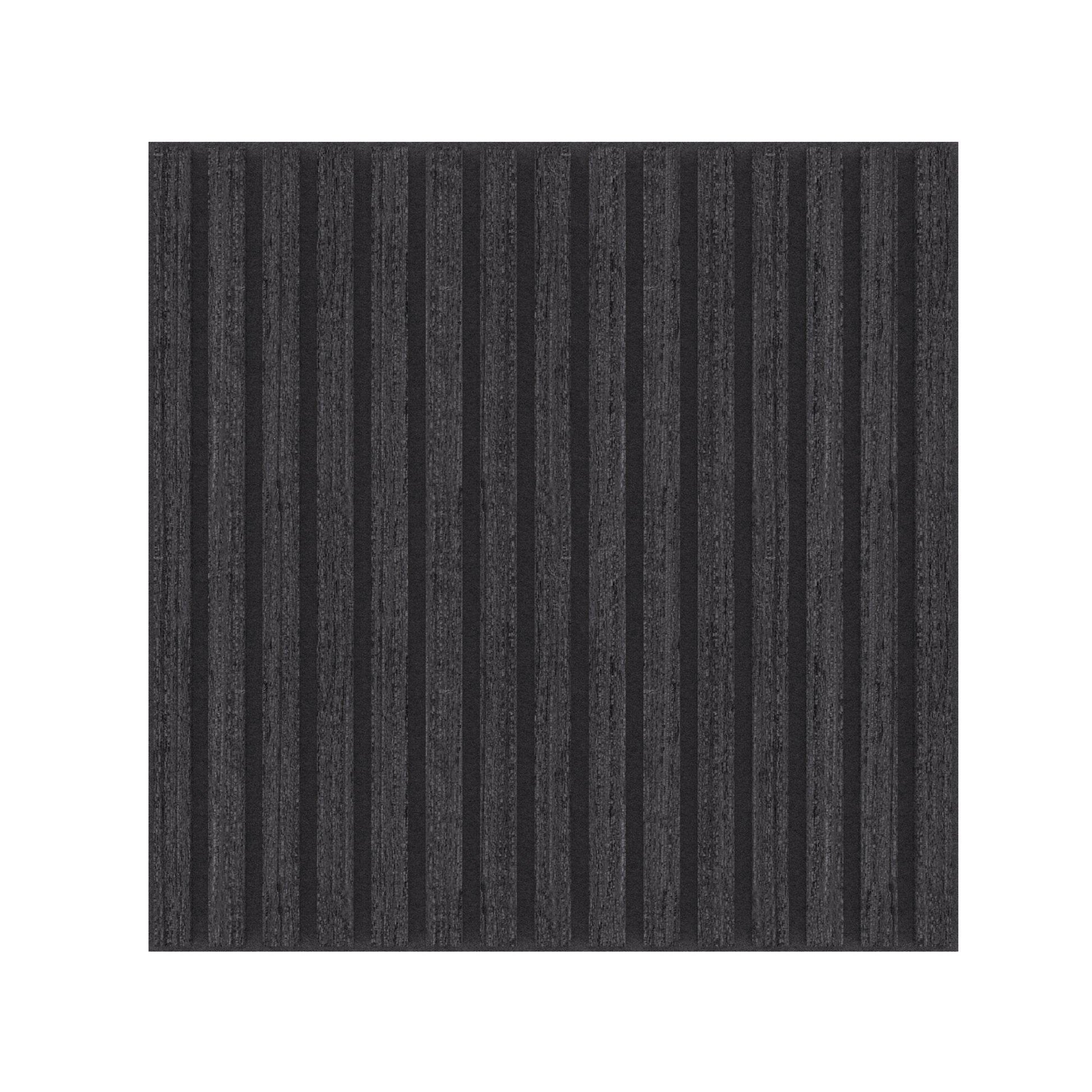 Black Acoustic Wood Wall Panel Tiles Series 1 - 60x60cm (4 Pack) - Tuda Grass