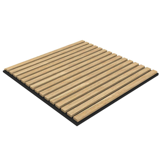 Oak Acoustic Wood Wall Panel Tiles Series 1 - 60x60cm (4 Pack) - Tuda Grass