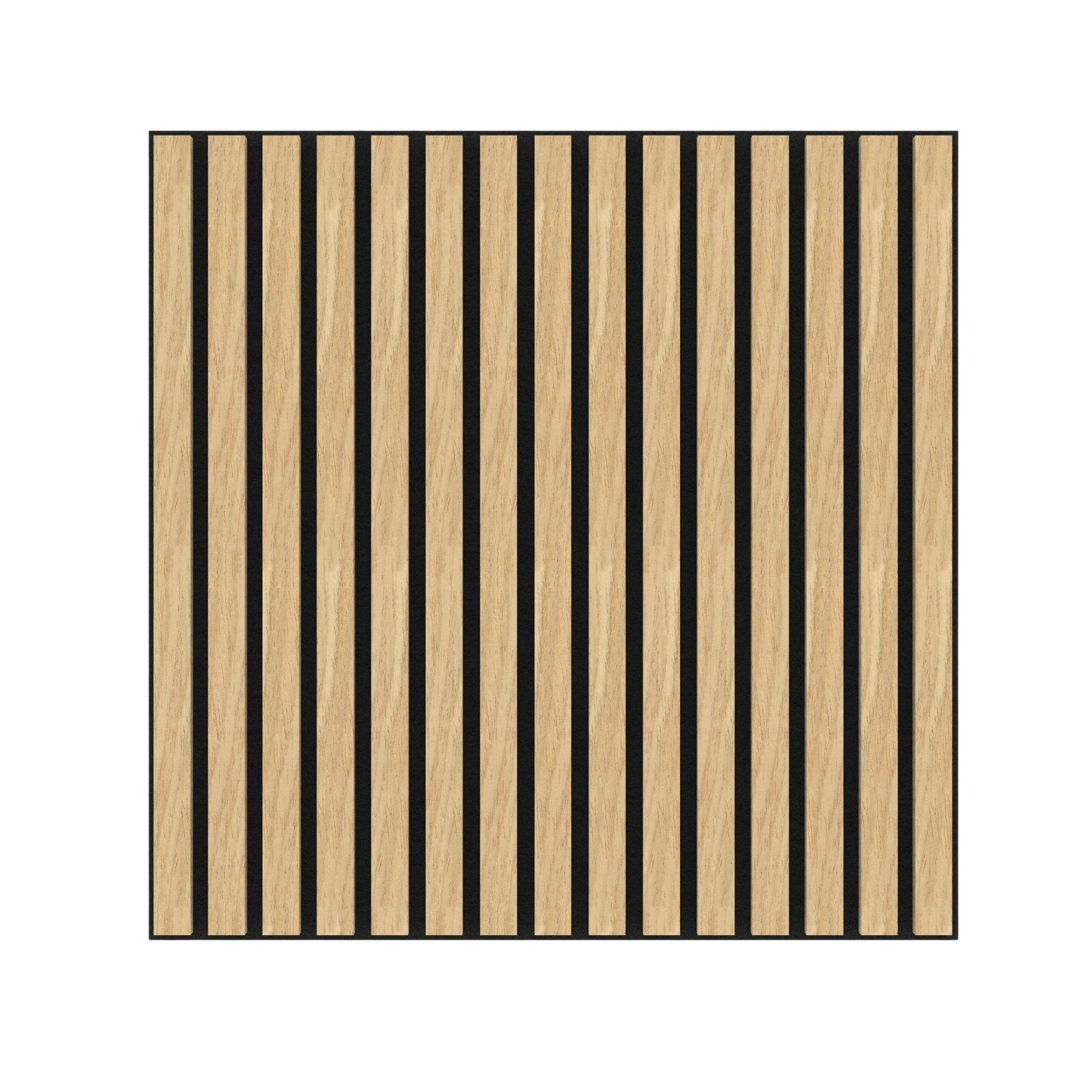 Oak Acoustic Wood Wall Panel Tiles Series 1 - 60x60cm (4 Pack) - Tuda Grass