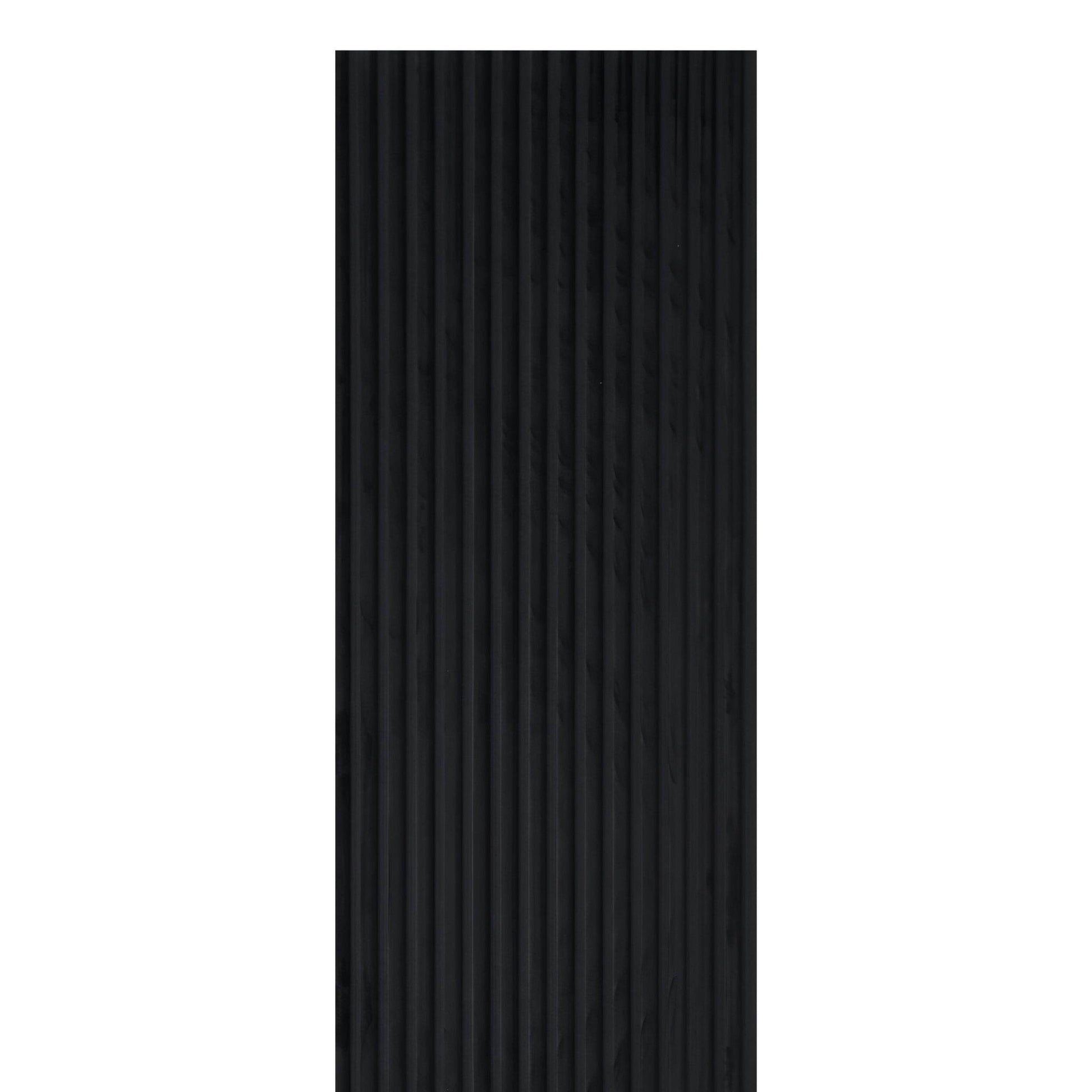 Black Velour Acoustic Panel Curved Slat - 240x60cm - Tuda Grass