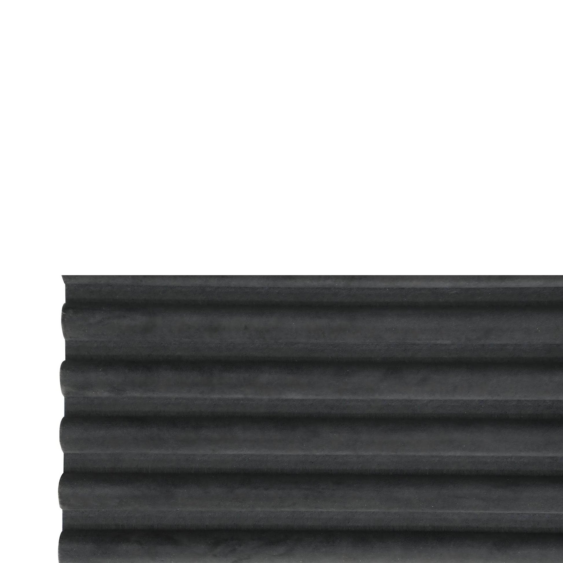 Black Velour Acoustic Panel Curved Slat - 240x60cm - Tuda Grass