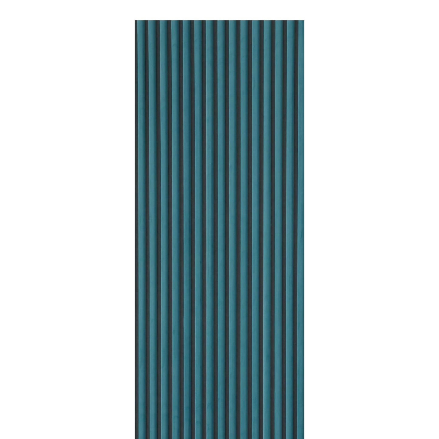 Blue Velour Acoustic Panel Curved Slat Sample - Tuda Grass