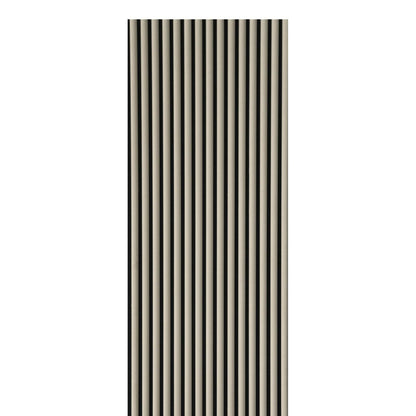 Cream Velour Acoustic Panel Curved Slat - 240x60cm - Tuda Grass