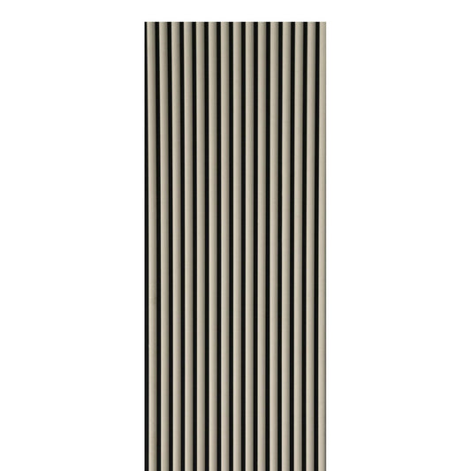 Cream Velour Acoustic Panel Curved Slat - 240x60cm - Tuda Grass