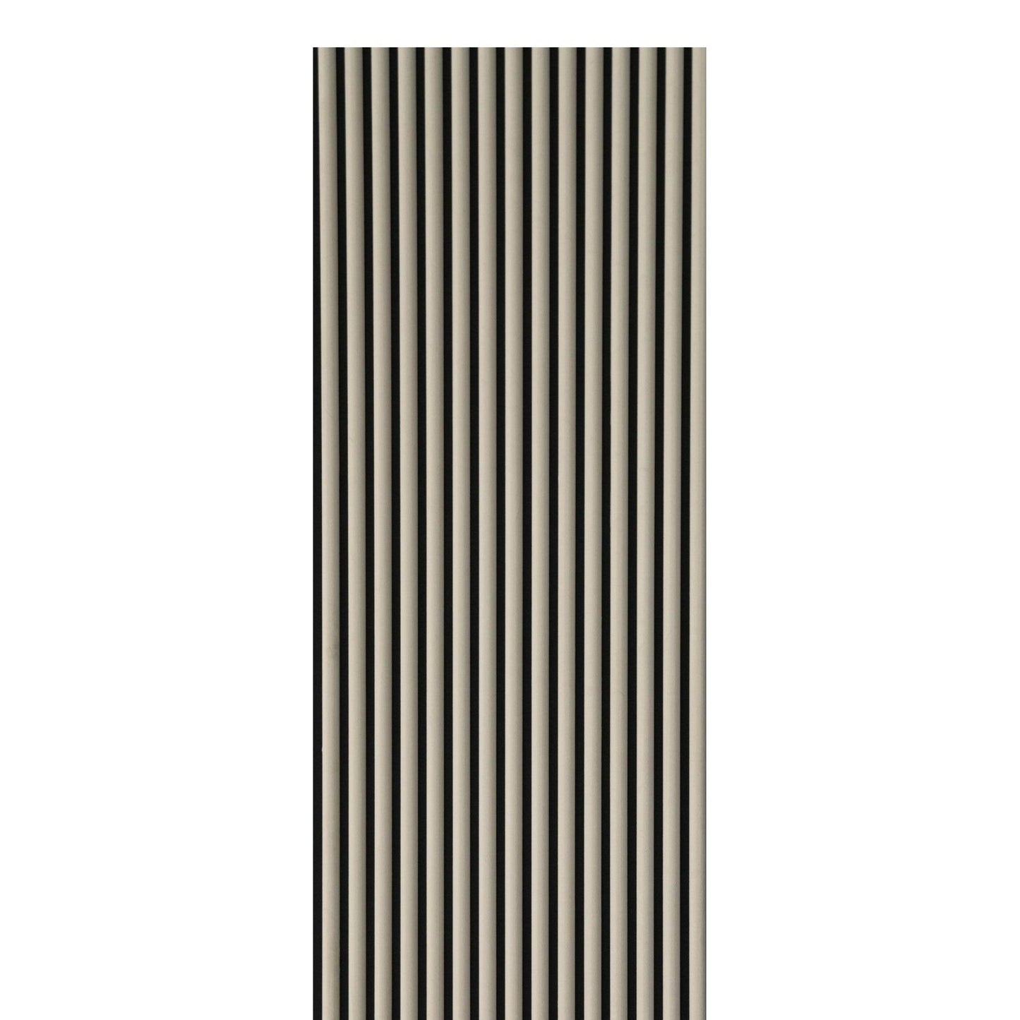 Cream Velour Acoustic Panel Curved Slat Sample - Tuda Grass